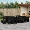 Image de vidaXL Ensemble 17 pcs coussins - Noir