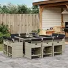 Image de VidaXL Ensemble à manger - 11 pcs - Gris
