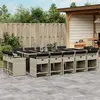 Image de vidaXL Ensemble à manger 15 pcs - Gris Clair