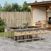 Image de VIDAXL Ensemble à manger 9 pcs mélange beige
