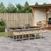 Image de vidaXL Ensemble à manger de jardin, 11 pcs - Beige mélangé