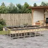 Image de vidaXL Ensemble à manger de jardin 13 pcs rotin - Beige mélangé