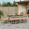 Image de VIDAXL Ensemble à manger de jardin 13 pièces beige rotin