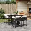 Image de VidaXL Ensemble à Manger de Jardin 5 pcs - Noir