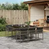 Image de vidaXL Ensemble à manger jardin 7 pcs gris