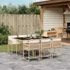 Image de vidaXL Ensemble à manger 7 pcs Beige