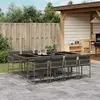 Image de vidaXL Ensemble à manger de jardin 9 pcs - Gris