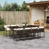Image de vidaXL Ensemble à manger de jardin 9 pcs marron