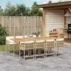 Image de vidaXL Ensemble à manger de jardin 9 pcs - Beige