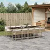 Image de vidaXL Ensemble de jardin 11 pcs - Beige