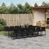 Image de vidaXL Ensemble à manger - 13 pcs - Noir