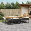 Image de vidaXL Ensemble à manger 13 pcs - Noir