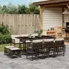 Image de vidaXL Ensemble de jardin 11 pcs - Marron