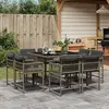 Image de vidaXL Ensemble à dîner 9 pcs - Gris