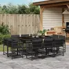 Image de vidaXL Ensemble garden 11 pcs noir