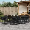Image de vidaXL Ensemble à manger de jardin 13 pcs - Noir