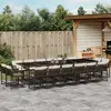Image de VIDAXL Ensemble à manger jardin 17 pcs - Marron
