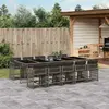 Image de VidaXL Ensemble de jardin Poly Rotin 11 pièces Gris
