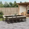 Image de vidaXL Ensemble à manger de jardin 11 pcs marron