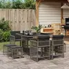 Image de VidaXL Ensemble à manger 9 pcs - Gris