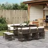 Image de vidaXL Ensemble à manger de jardin 11 pcs - Marron