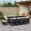Image de vidaXL Ensemble à manger 13 pcs - Noir
