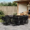Image de vidaXL Ensemble à Manger de Jardin - Noir Résine