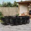 Image de vidaXL Ensemble de jardin 13 pcs - Noir