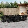 Image de VIDAXL Ensemble à manger de jardin 17 pcs - Résine Tressée Noir