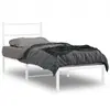 Image de vidaXL Cadre de lit métal sans matelas avec tête de lit blanc 80x200cm