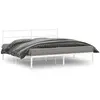 Image de vidaXL Cadre de lit métal sans matelas et tête de lit blanc 193x203 cm