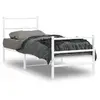 Image de vidaXL Cadre de lit métal sans matelas avec pied de lit blanc 80x200cm