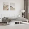 Image de vidaXL Cadre de lit métal sans matelas et tête de lit blanc 183x213 cm
