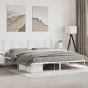 Image de vidaXL Cadre de lit métal sans matelas et tête de lit blanc 193x203 cm