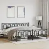 Image de vidaXL Cadre de lit métal sans matelas avec pied de lit noir 193x203cm