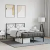Image de vidaXL Cadre de lit métal sans matelas avec tête de lit noir 120x190cm