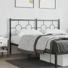 Image de vidaXL Tête de lit de remplacement métal noir 150 cm