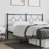 Image de vidaXL Tête de lit de remplacement métal noir 160 cm
