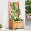 Image de vidaXL Jardinière avec treillis marron