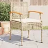 Image de VIDAXL Chaises de jardin avec coussins - Résine tressée