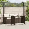 Image de vidaXL Ensemble à manger 2 pcs marron
