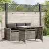Image de vidaXL Ensemble à manger de jardin et coussins 2 pcs - Gris