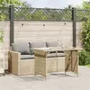 Image de vidaXL Ensemble à manger de jardin 2 pcs - Beige