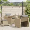 Image de VIDAXL Salon de jardin 4 pcs - Résine tressée beige