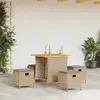 Image de vidaXL Ensemble à manger de jardin 5pcs - Beige