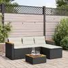 Image de vidaXL Salon de jardin 3 pcs - Noir