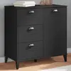 Image de vidaXL Buffet VIKEN Bois d'ingénierie - Noir - 80x40x80 cm