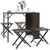 Image de VIDAXL Ensemble à manger 5 pcs pliable marron résine