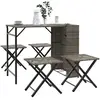 Image de vidaXL Ensemble à manger jardin 5 pcs - Gris