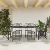 Image de vidaXL Ensemble à manger de jardin 7 pcs anthracite métal maille